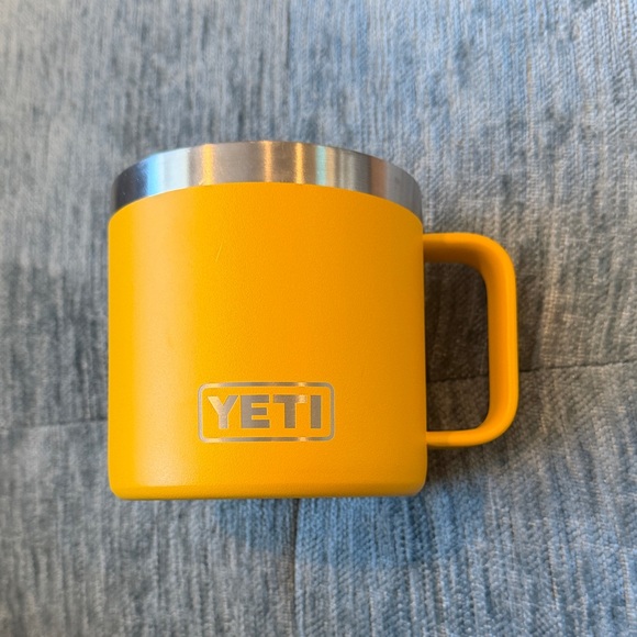 YETI Vibrant Yellow Mug with Silver Rim - Picture 2 of 3